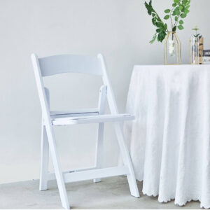 White Resin Folding Chair